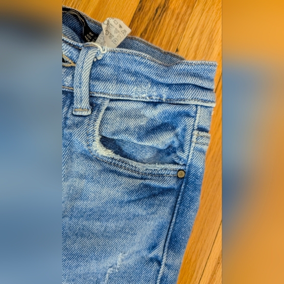 Women's Blue Distressed Jeans - Picture 6 of 6